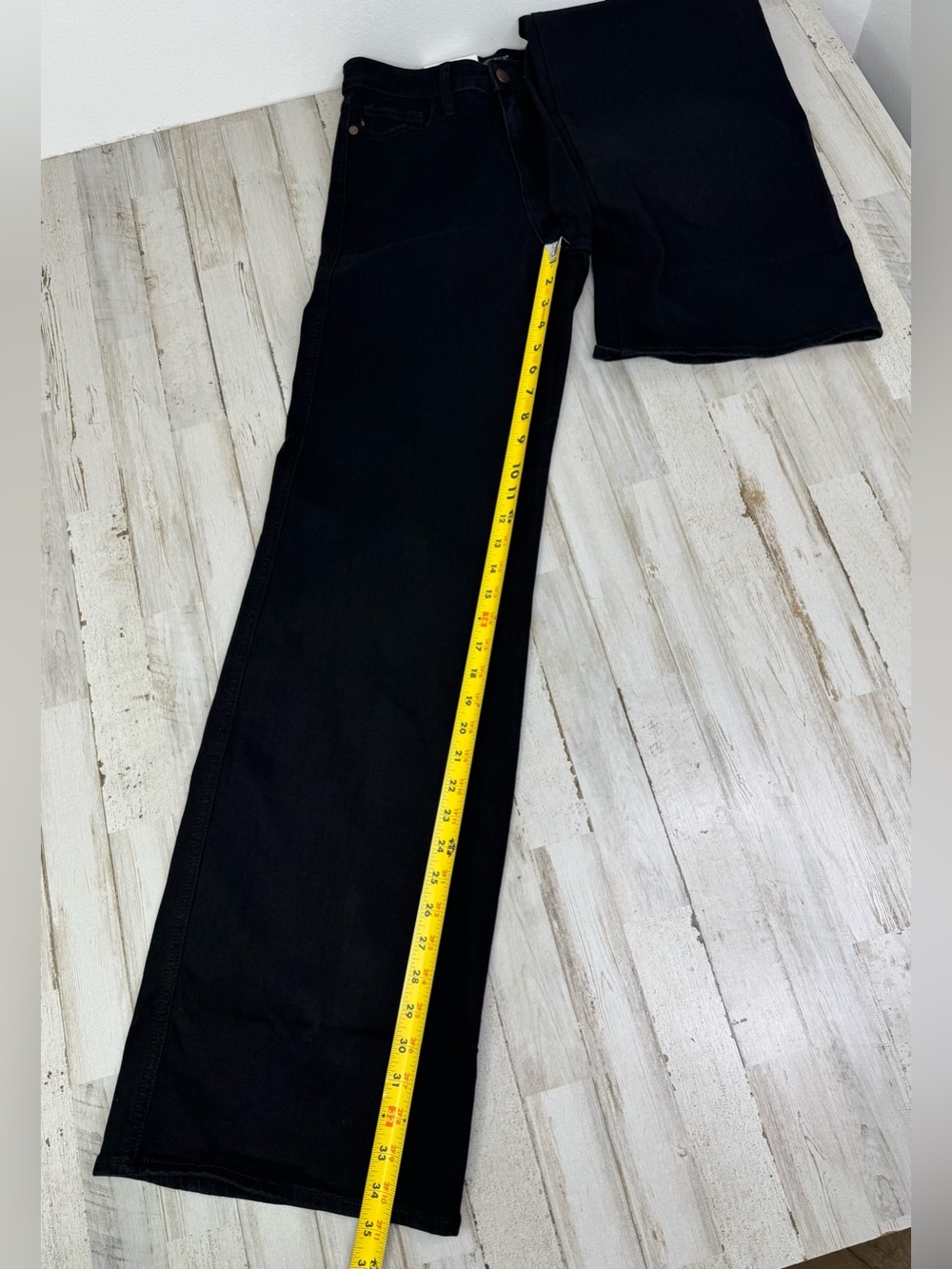 Judy Blue Jeans Womens 3/26 (26x35) Black High Rise Retro Wide Leg Fit NWT - Picture 8 of 11